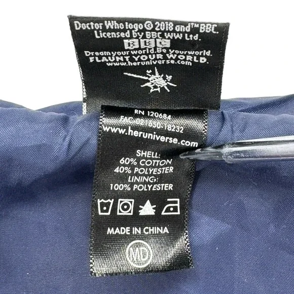 BBC Her Universe 13th DOCTOR WHO Thirteenth Cosplay Costume Gray Trench Coat MED - Picture 10 of 11